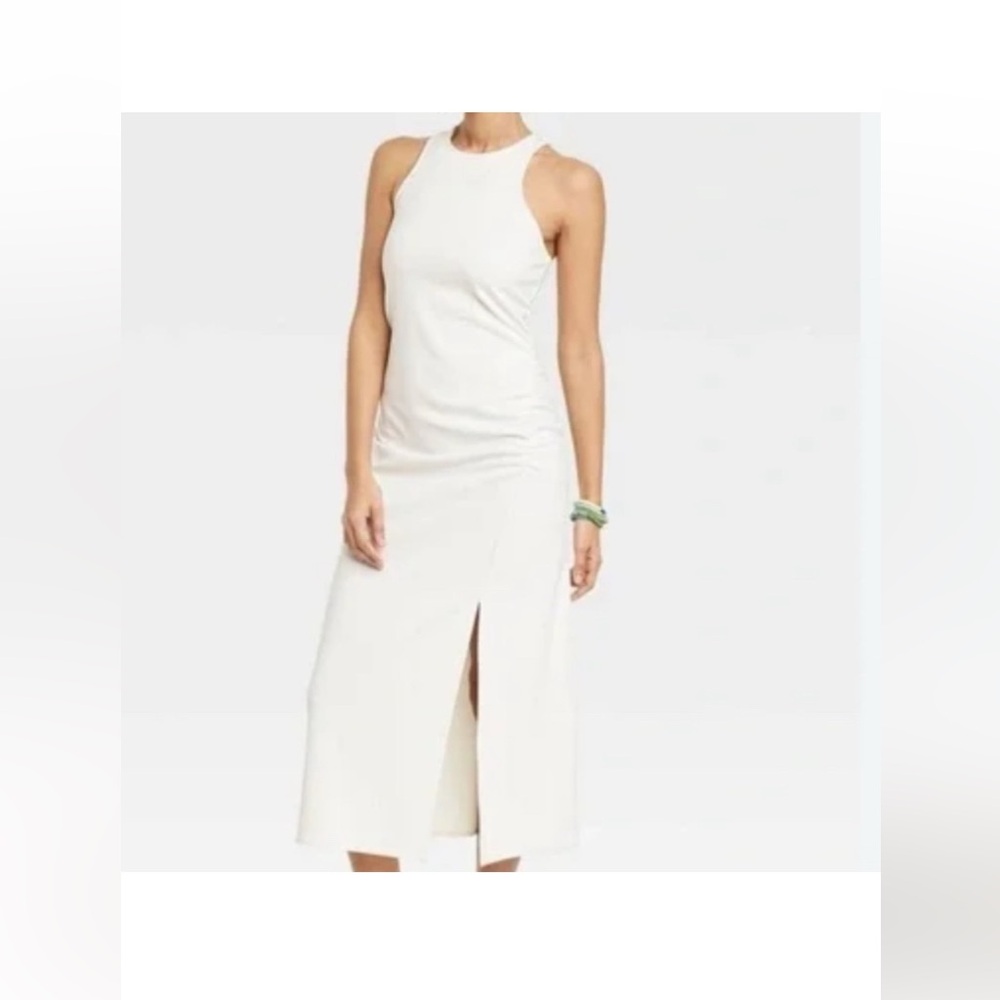 a new day White Midi Dress